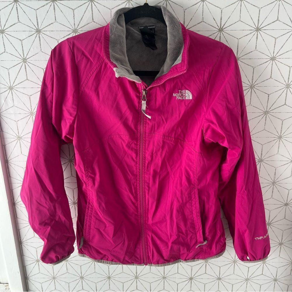 North Face Girl Magenta Fuzzy Lined Jacket